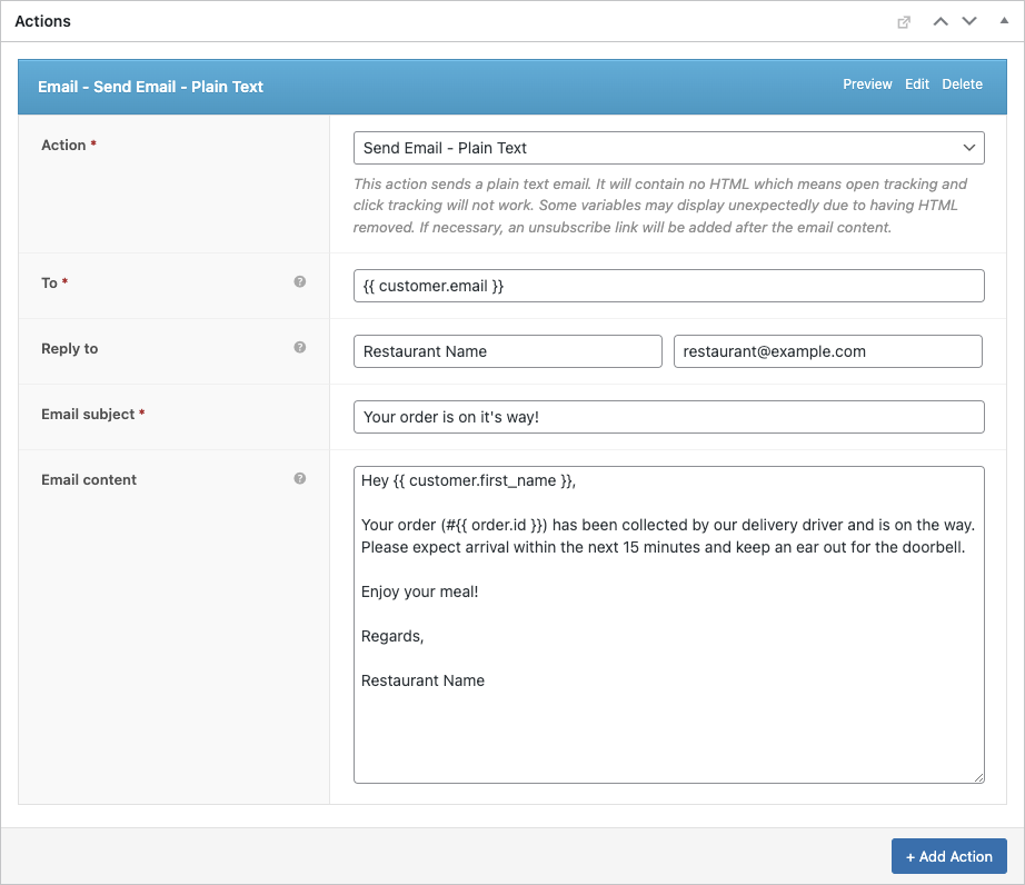 Esempi di e-mail di Automatewoo