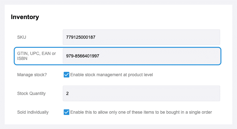 Woocommerce Guid Support - Pantalla de producto